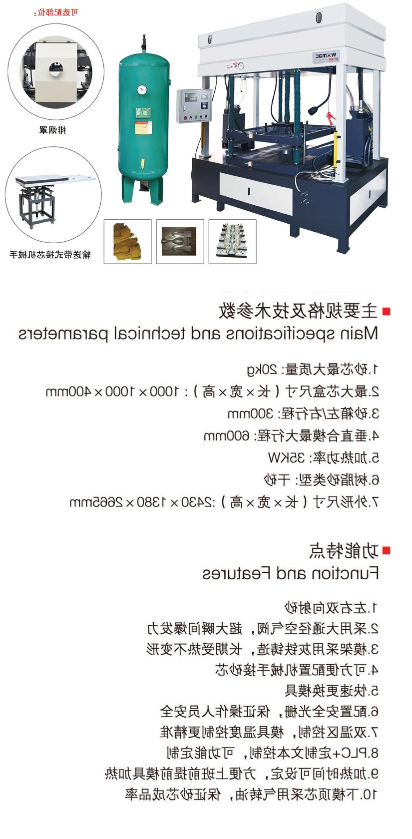 Automatic double head core shooting machine